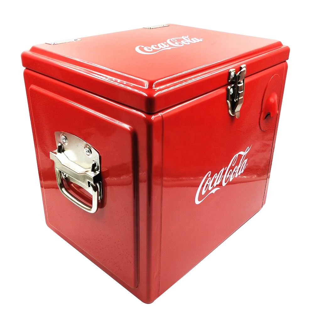 15 Liters Co ca Cola Portable Ice Cooler Box Big Wine And Beverage Coolers With handle And Bottle Openers