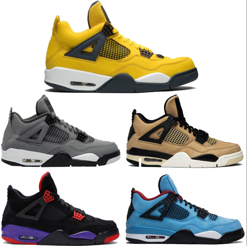High Quality Aj4 Men's Basketball Shoes Black White Sport Engraved Comfortable Sneakers men's Casual Shoes