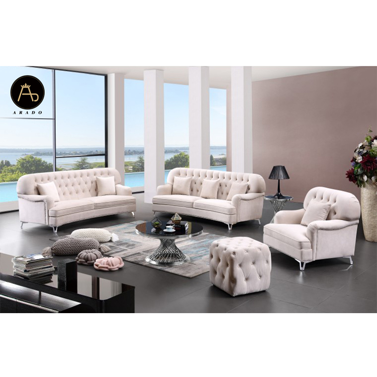 Диван Chesterfield, роскошный дизайн, самый популярный в американском стиле, домашняя гостиная, бархатный набор, ткань или кожа, европейский стиль, антиквариат