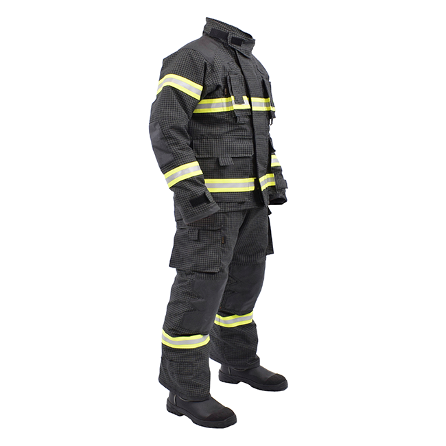 China Factory Direct Sale Nomex Fire Fighting Suit Black Fireman Suits Hot Sale