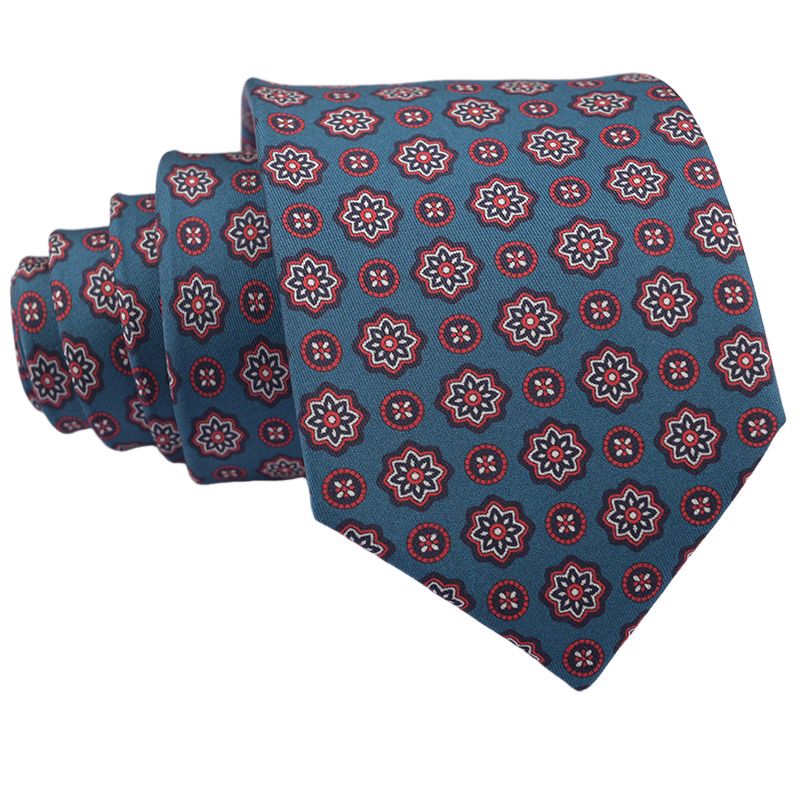 Cravate Geometric Printing Ties Vibrant Color Floral Necktie Mens Printed Silk Tie