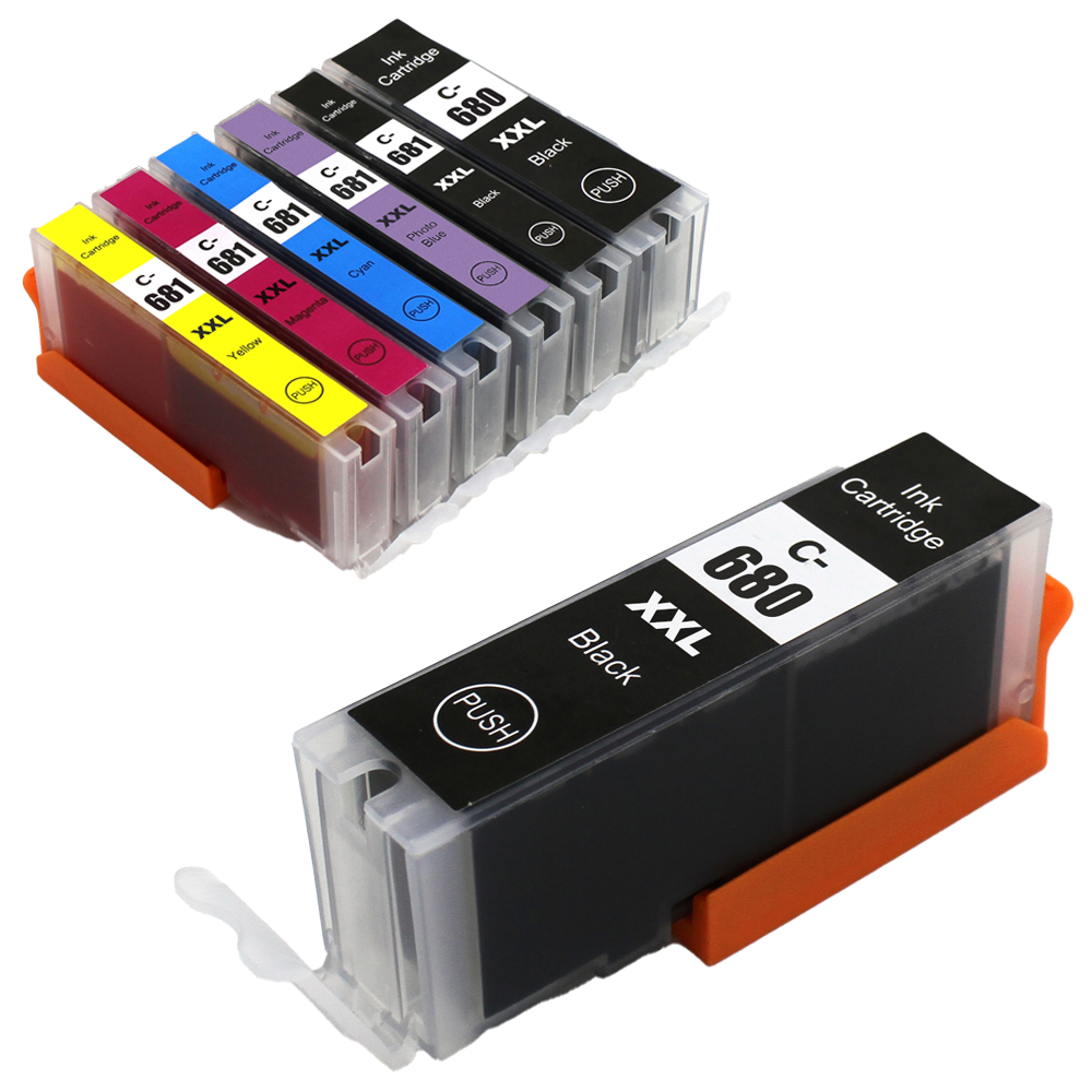WEL-TRY 680 680XL PGI-680 PGI680XXL 681 681XL CLI-681 Premium Color Compatible InkJet Ink Cartridge for Canon PIXMA TR7560