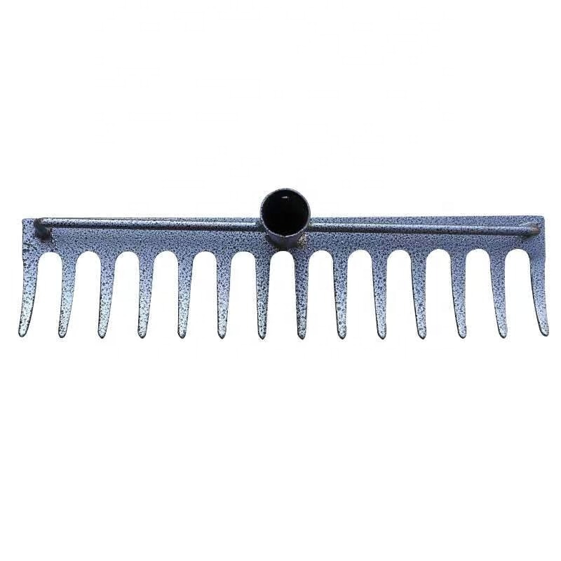 14 tines farm tools steel garden rake head 14 teeth farming rakes