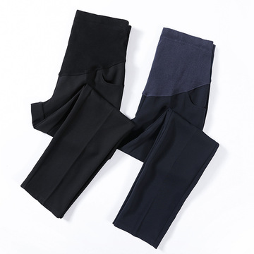 F11449A Hot Sale Formal Trousers Winter Black Straight Overalls Pants Maternity Pants Pregnant Woman