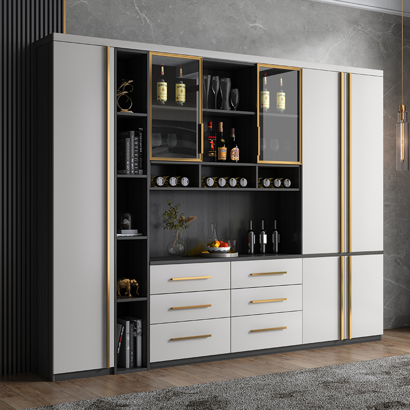 Restaurant glass decoration storage nordic wall wine cooler modern minimalist sideboard wine cooler