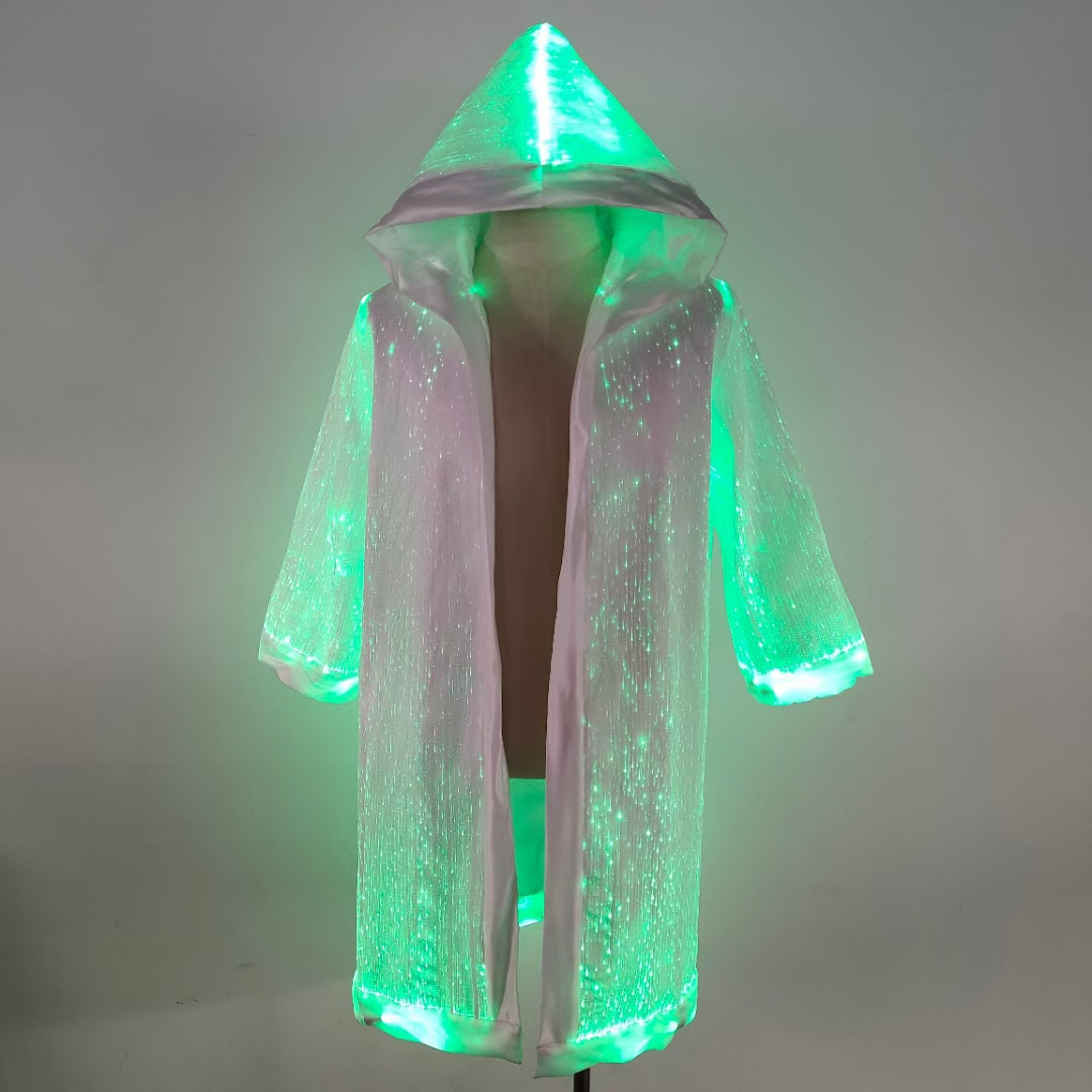 Colorful luminous clothing personality trend smart luminous fiber optic clothing