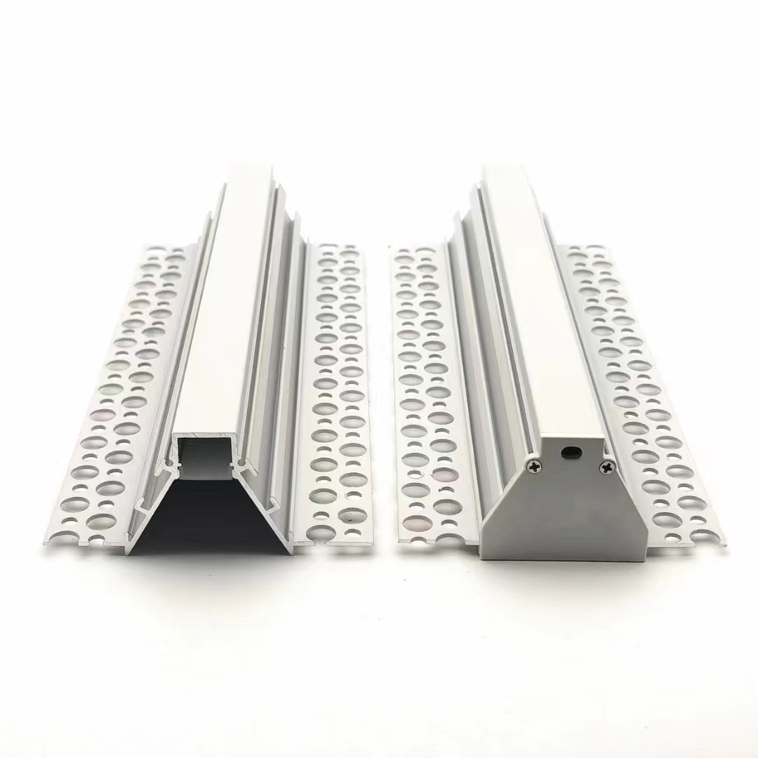 Hot item Low UGR office recessed plaster-in customize led strip lighting Linear Aluminum led profile