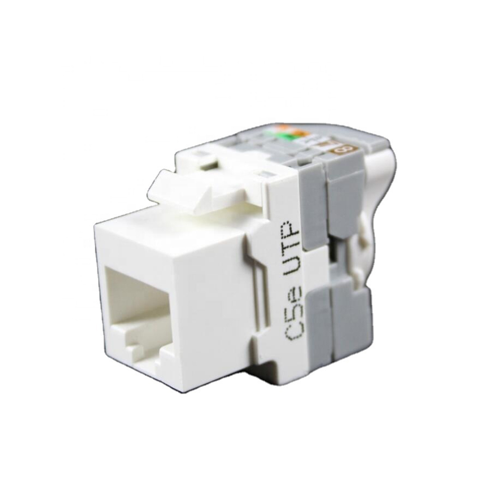 Поставка с завода, дешевая оптовая продажа, вращающийся модуль Keystone Jack RJ45 Cat5e UTP Keystone Jack, вращающийся модуль Keystone Jack