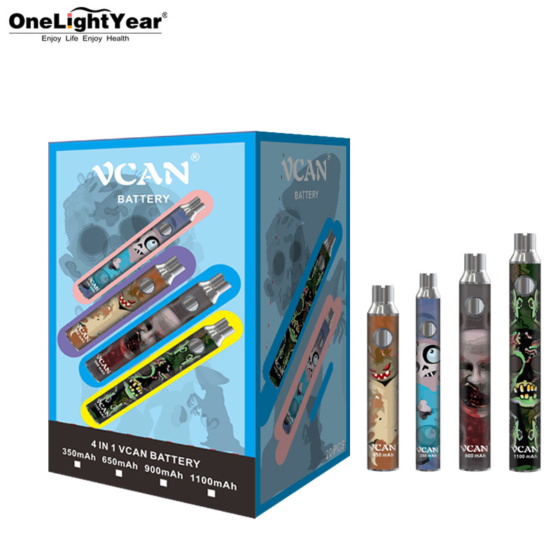 100% оригинальный высококачественный аккумулятор vcan 4 в 1 350/650/900/1100 мАч различные цвета Прямая поставка с завода