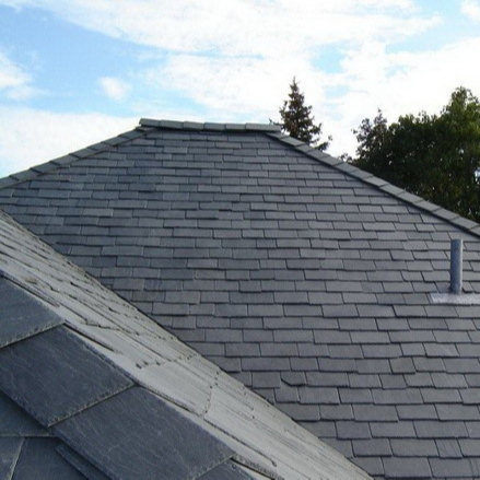 Easy To Install Black Natural Slate Roof Tiles