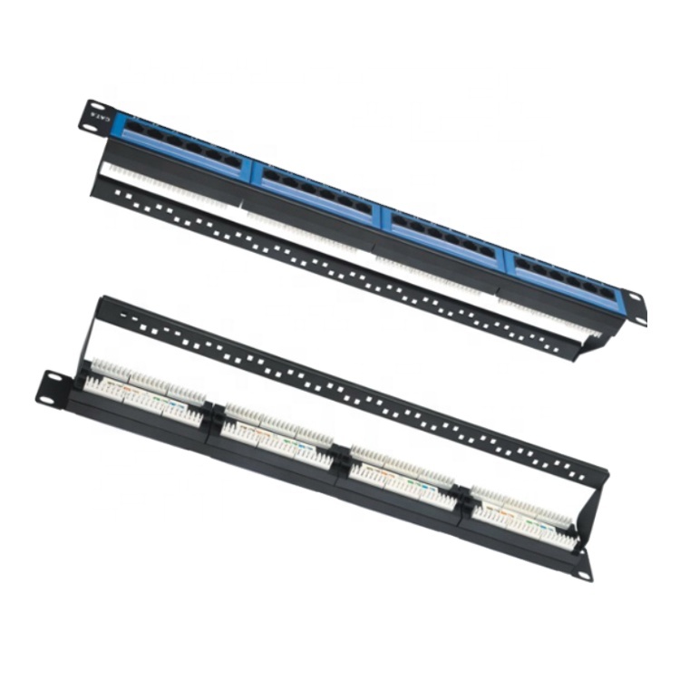 OEM RJ45 Jack utp cat7 cat5e cat6a cat6 24-портовая патч-панель
