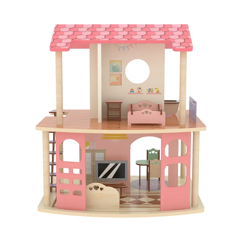 2022 new products brand The Play Kits Toy Kids Furniture Happy Family Giant DIY Children Role Play Game Kids Big Doll House