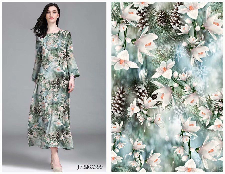 Shaoxing textile digital print 100% viscose georgette fabric price