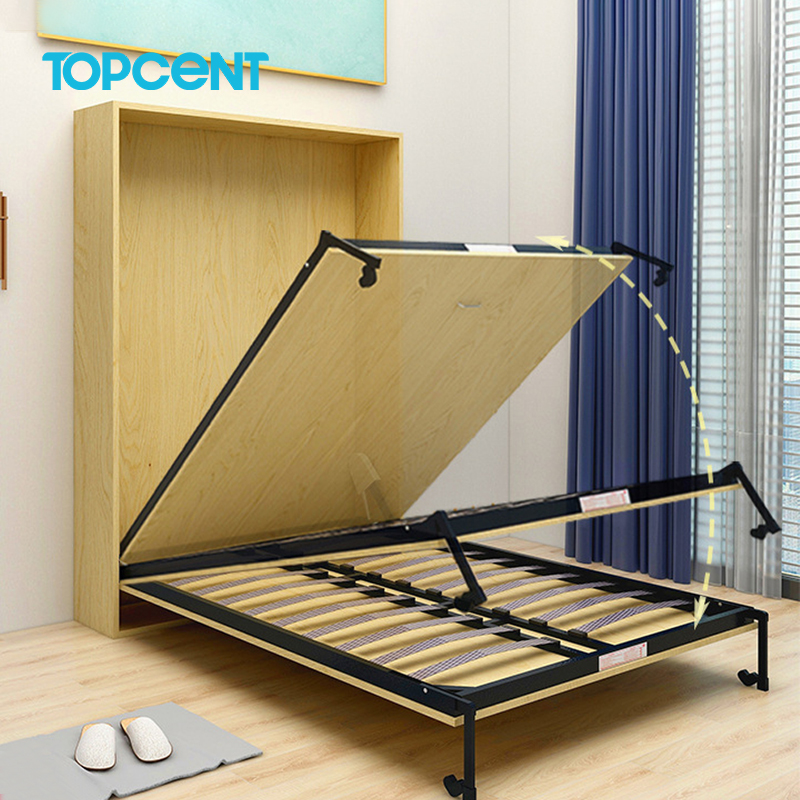 TOPCENT мебель для спальни, подъемник, экономия пространства, белая вертикальная Складная Скрытая настенная кровать