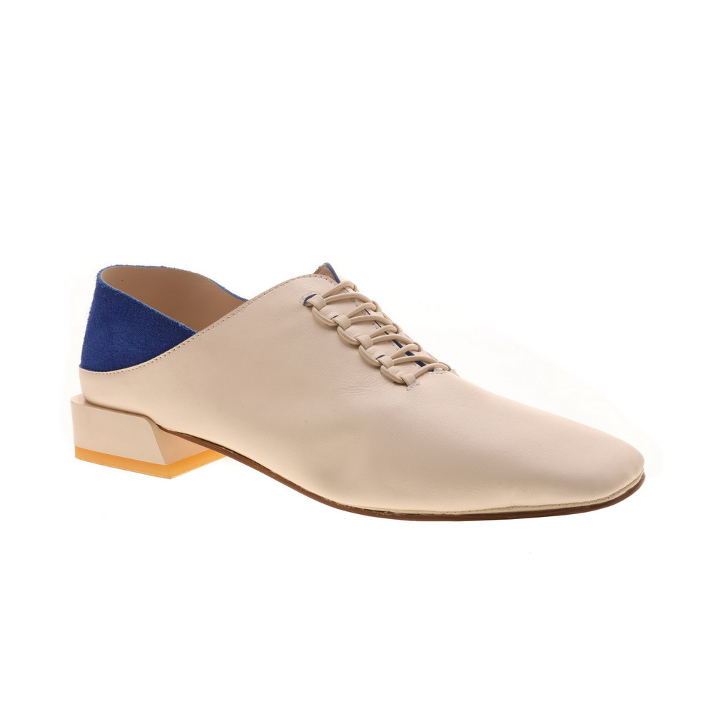Comfortable wearing Elastic Lace genuine leather women loafer shoes
