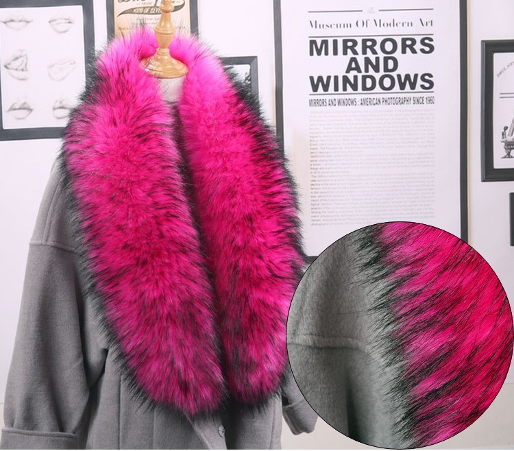 Stylish Candy Color Plush Collar Scarf Winter New Elegant Shawl Faux Scarf Decorative Shawl Faux Fur Fox Fur Banquet Shawl