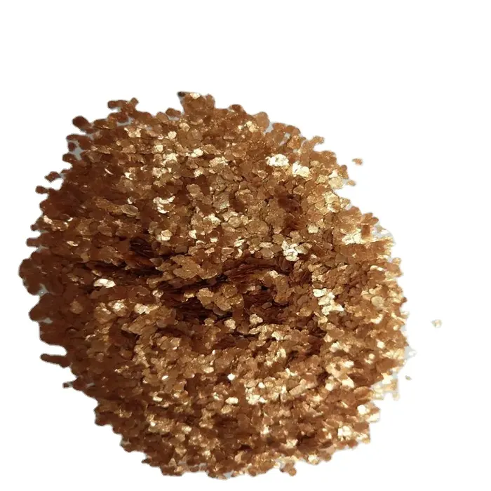Calcined golden mica flakes for painting