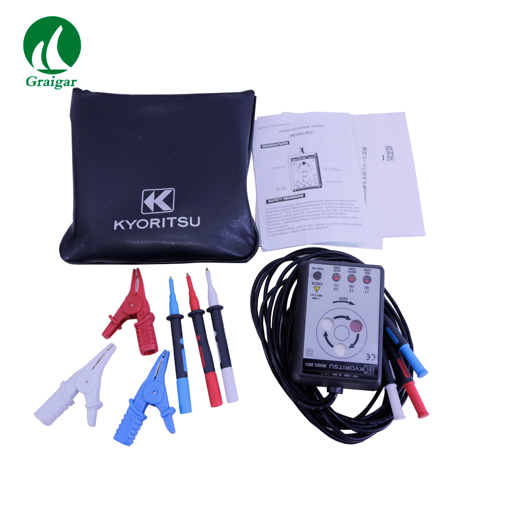 Цифровой индикатор фаз Kyoritsu 8031, тестер открытого фазы KEW8031