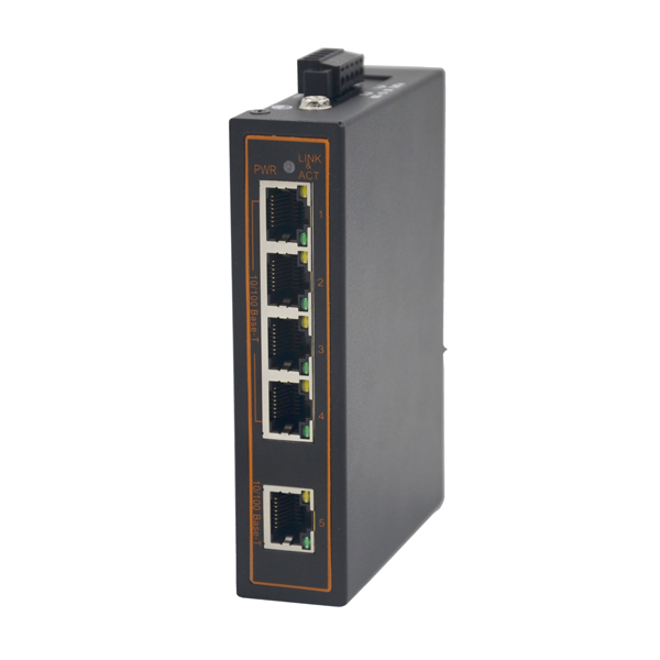 Неуправляемый Промышленный Коммутатор Ethernet с 5 портами
