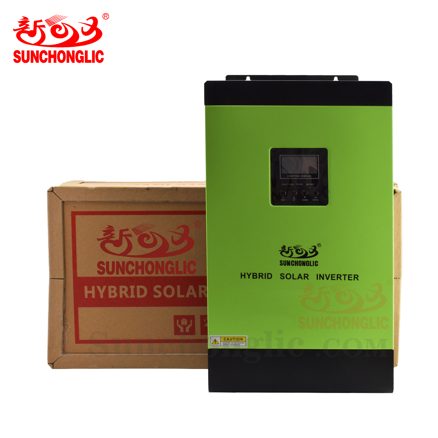 Sunchonglic 48v 5kva Inversor Чистая синусоида 60A MPPT Гибридный солнечный инвертор с AC зарядным устройством