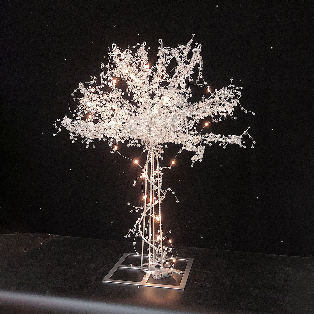 Wedding decorations crystal tree hotel wedding decoration main table flowers welcome road flower column