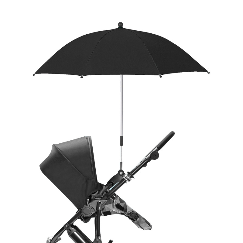 Wholesale high quality UV silver coating clip stroller parasol clamp baby umbrella custom logo