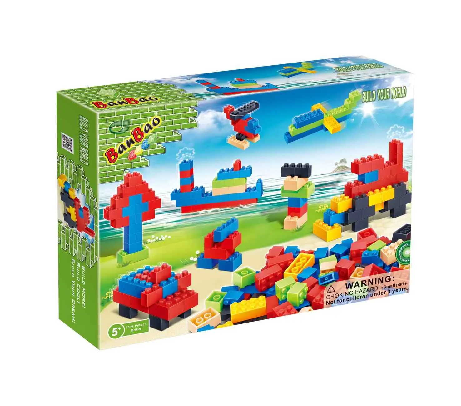 BanBao B8489 DIY Build Your World Small Bricks STEM Educational Construction Building Blocks Toys for kids toys