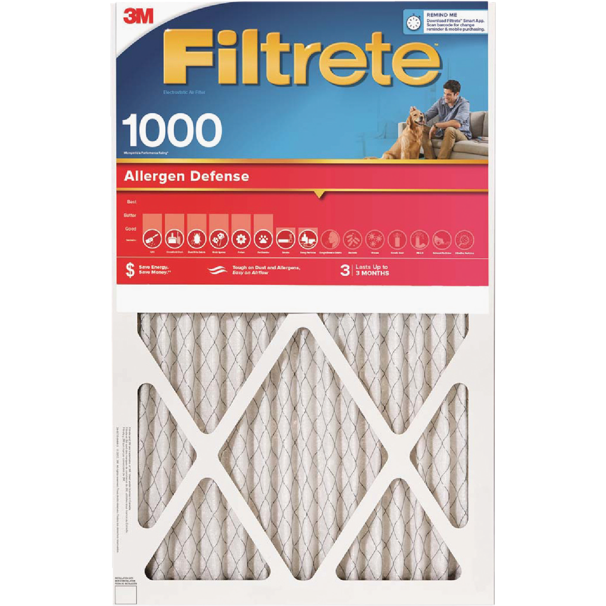 Высокое качество Фирменная Новинка 3 м 16x24x1 Filtrete микро-аллерген сокращения фильтра 9825DC-6