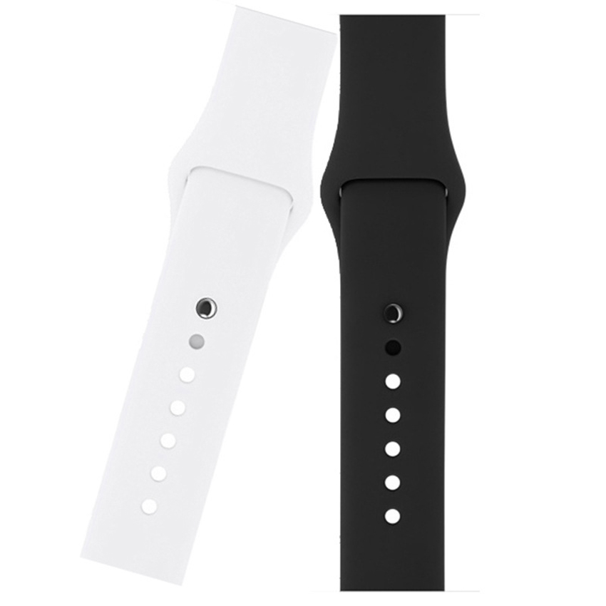 100pc/lot Wholesale applicable silicone solid color strap, men's and women's sports iwatch 6 5 4 3 strap spot opp bag