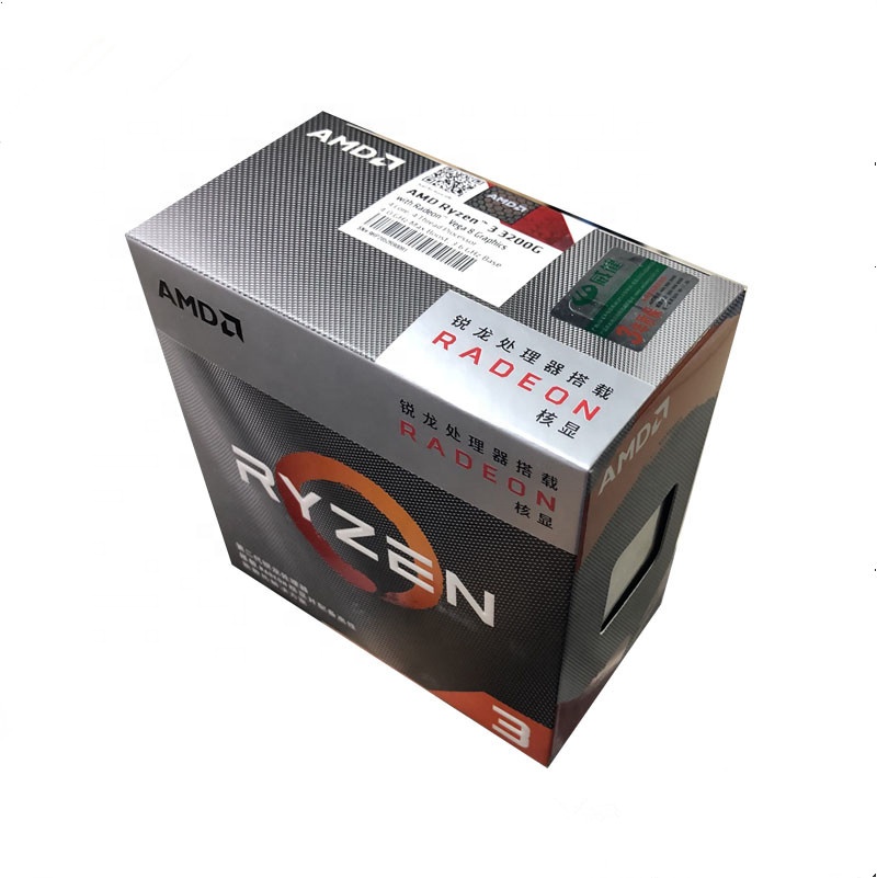 Новый четырехъядерный процессор R3 3200G 3,6 ГГц четырехпоточный 65 Вт ЦПУ L3 = 4M YD3400C5M4MFH разъем AM4 с охлаждающим вентилятором