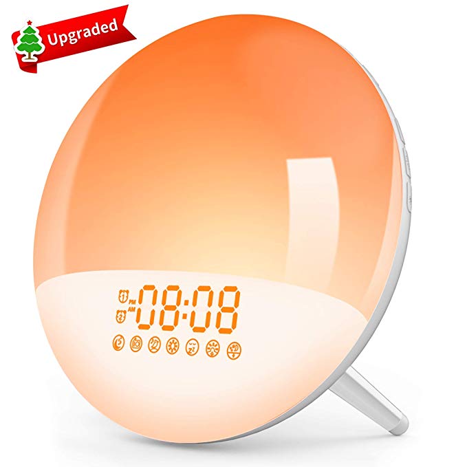 Будильник Sunrise, обновленный двойной будильник с USB-портом для зарядки, функция сна и повтор сигнала