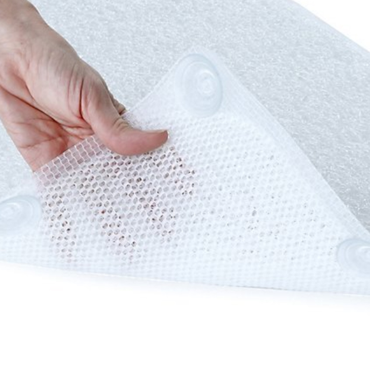 anti bacterial fast drying plastic PVC foot anti slip toilet bath tub shower Bath Mat Rug roll with Spike suction cup