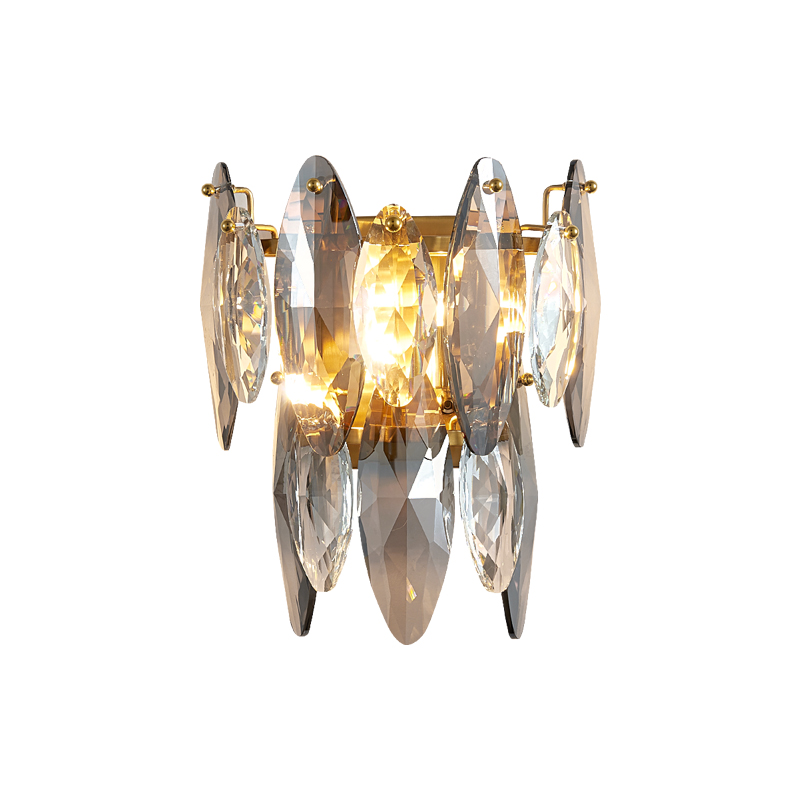 Luxury crystal Post modern background wall decorative lamp individual art corridor hotel bedside wall lamp
