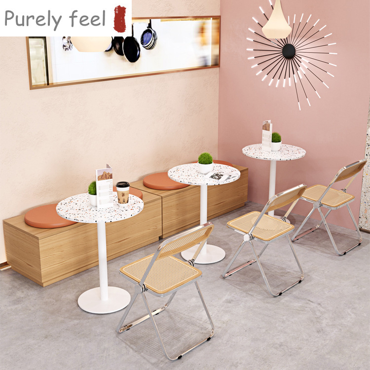 Современный Кожаный высокий диван PurelyFeel для ресторана, мебель для сидений, золотые столы и стулья, диван для кофейни