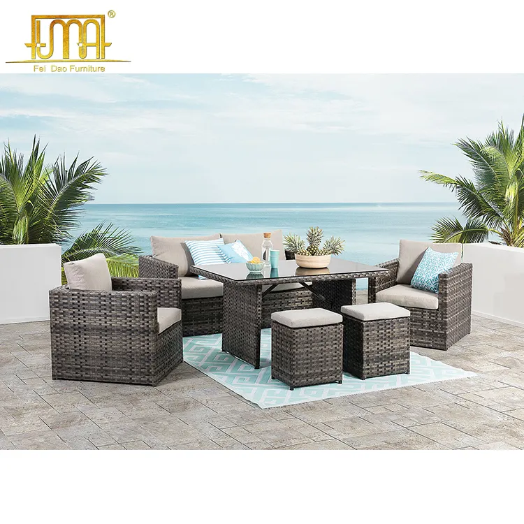 Manufacturer Supplier Outdoor Furniture Waterproof Rattan Chair And Table Sets