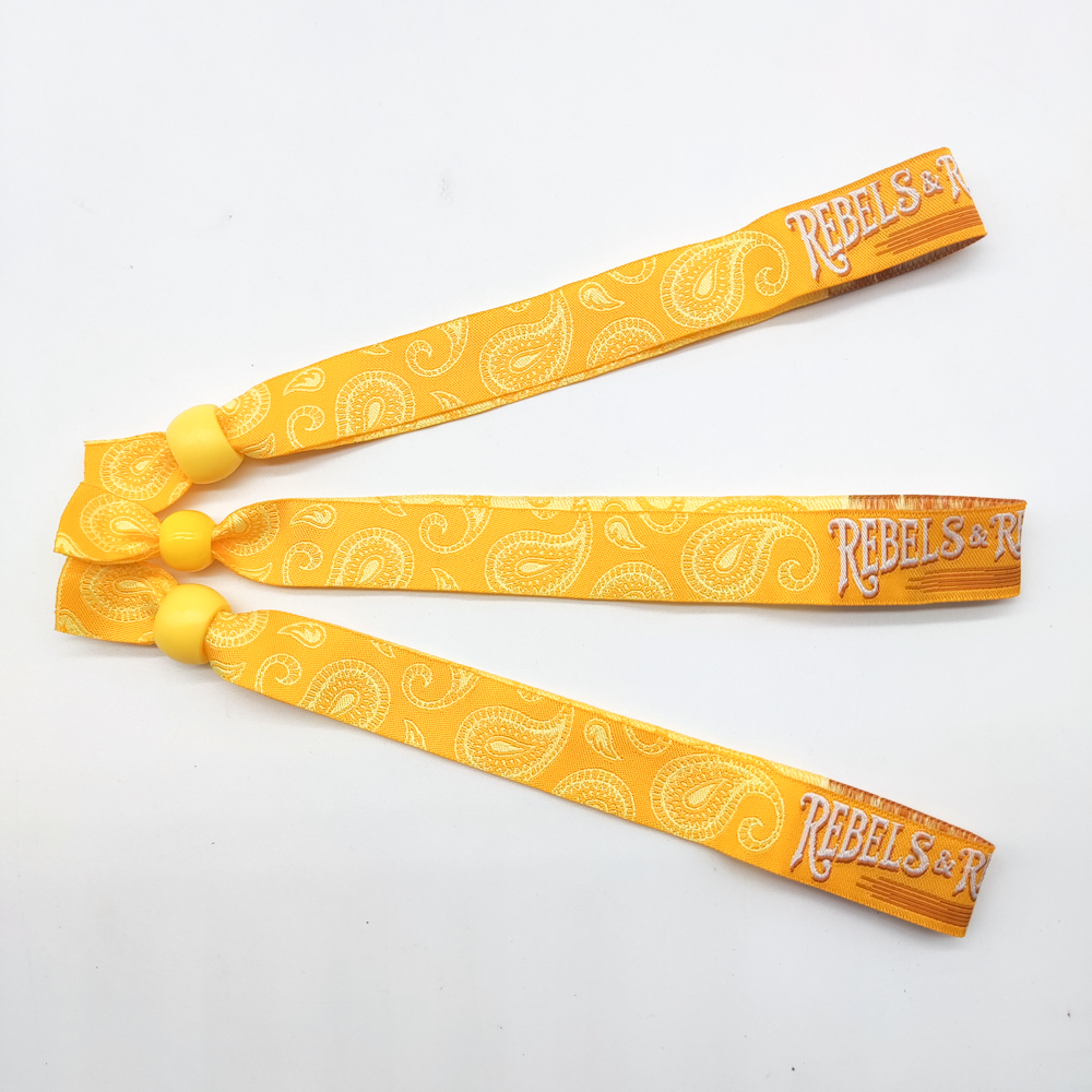2023 Hot Selling Resin Festival Fabric Bracelet One Way Slide Plastic Button Wristband Lock