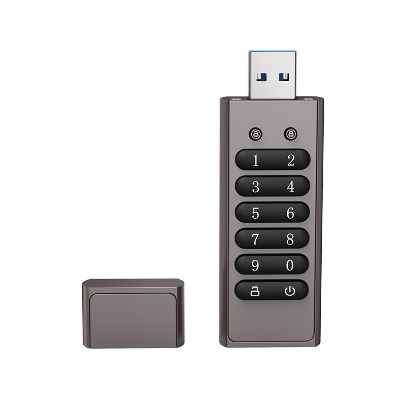 High Tech 32GB 64GB 128GB 256GB Automatic Lock Secure Password Key Protected U Disk USB3.0 Portable Encrypted USB Flash Drives