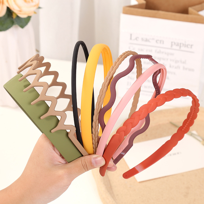 2021 wholesale 8 types of mixed packaging matte popular hair bands ladies hair ring hair accessories