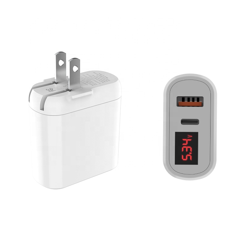 CYKE цифровой дисплей 18 Вт быстрое зарядное устройство QC3.0 PD3.0 Type C USB C зарядка EU/US вилка настенное зарядное устройство для мобильного телефона