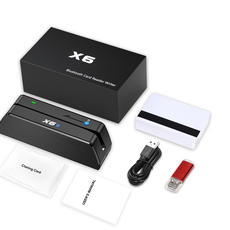 MSRX6 MSRX6BT с беспроводным считывателем магнитных карт, записывающее устройство USB Type C HiCo Loco все 3 трека
