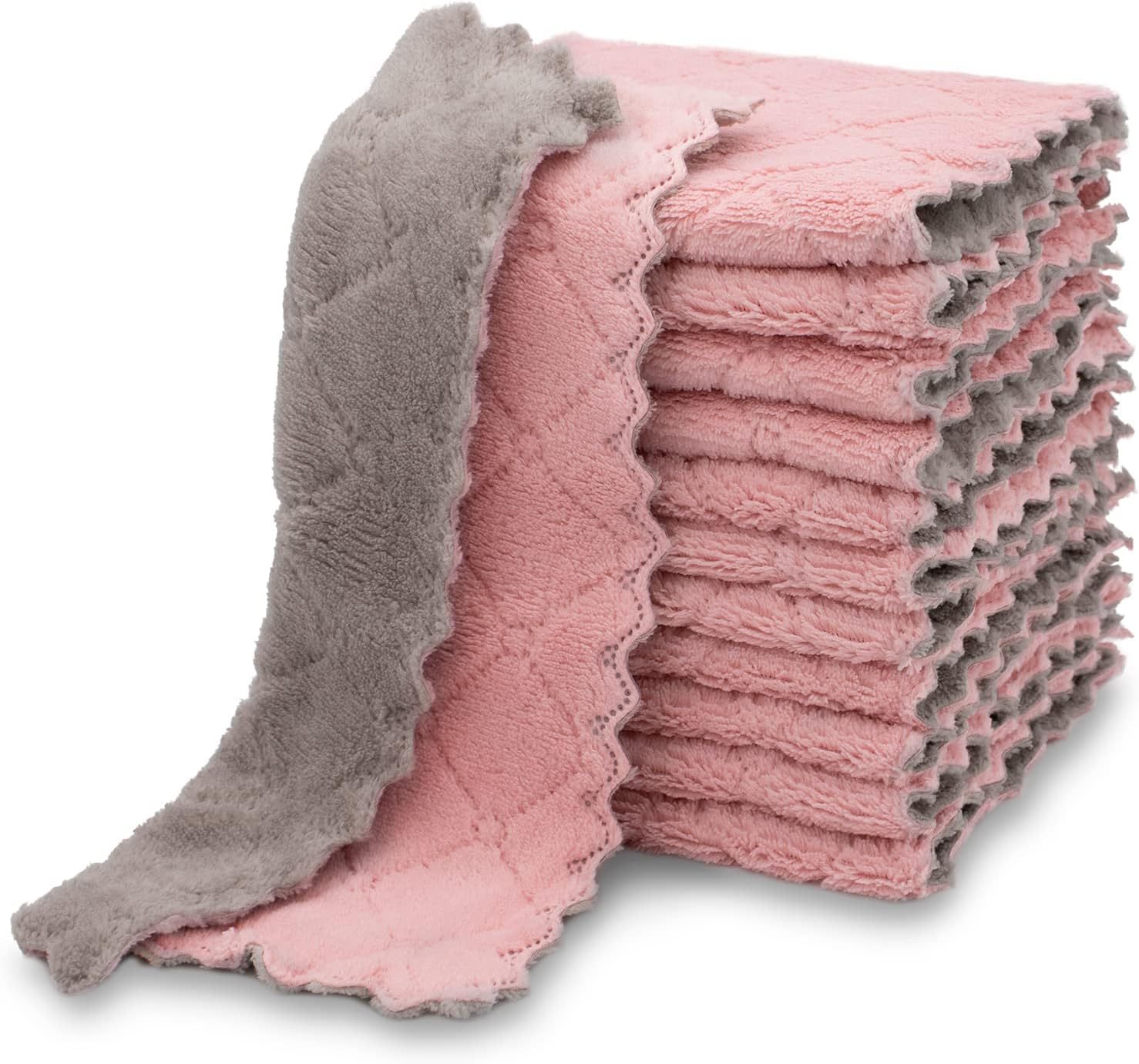 Customizing Mulit Colors Quick-dry Super Absorbent Polyester Sustainable Microfiber Dish Cloths for Kitchen Washing Dishes