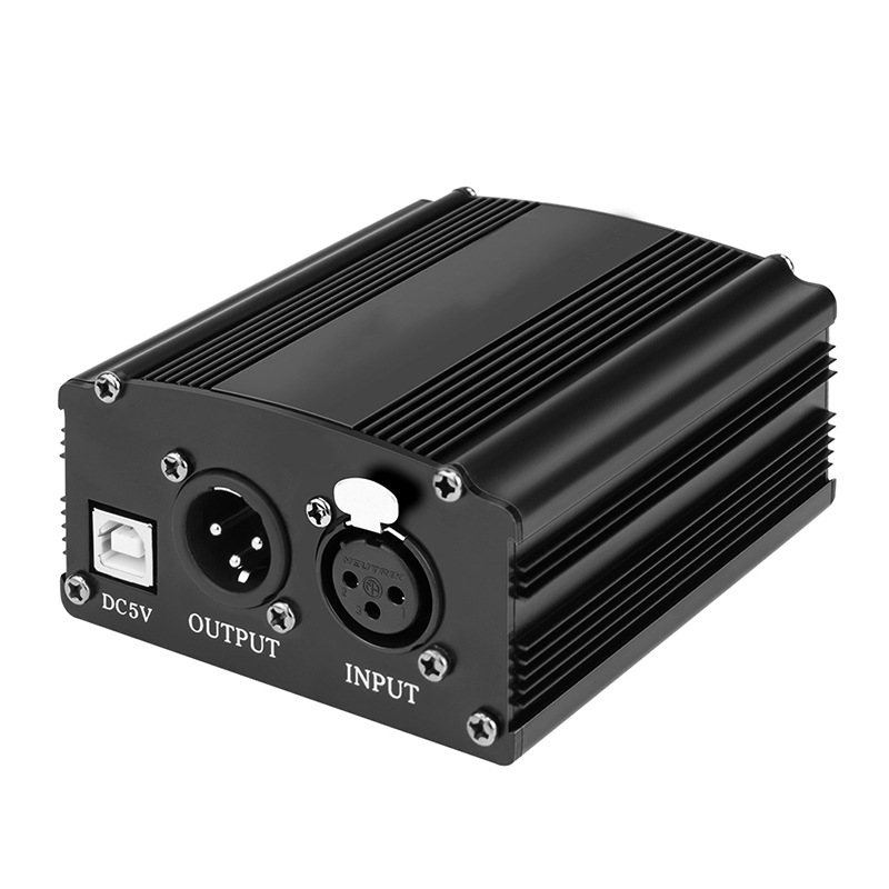 Usb-версии 48В 110V/220V 1-канальный адаптер питания один XLR аудио кабель для любого конденсаторный микрофон для записи