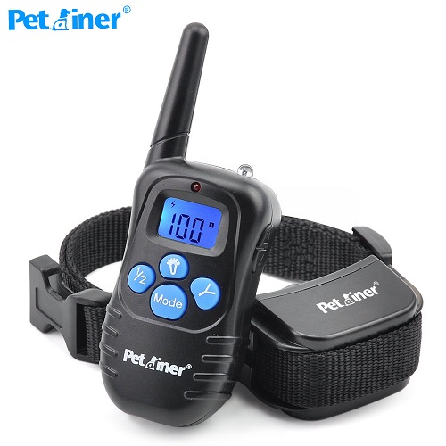Petrainer PET998DRU-1 перезаряжаемый ударопрочный ошейник для дрессировки собак с дистанционным управлением