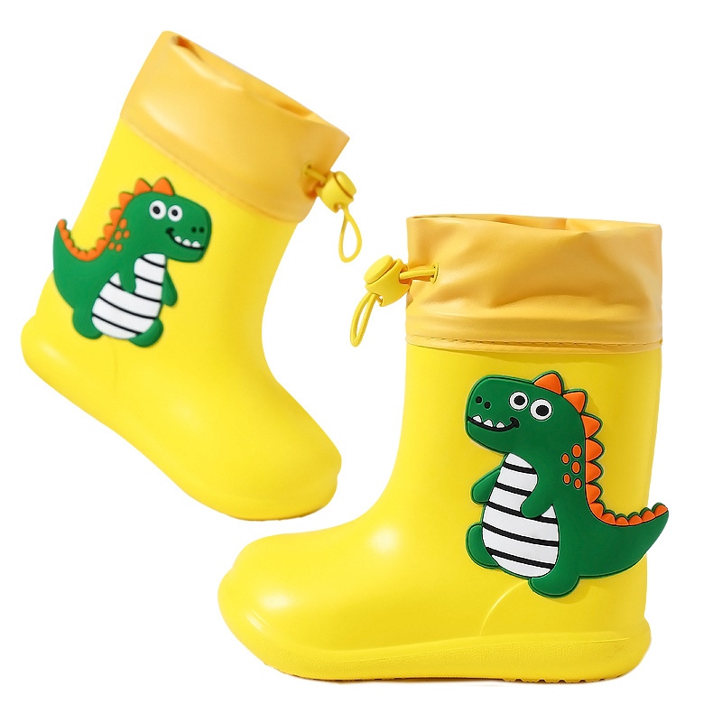 New Cute Cartoon Children Rain Gear Cartoon Dinosaur Water Shoes