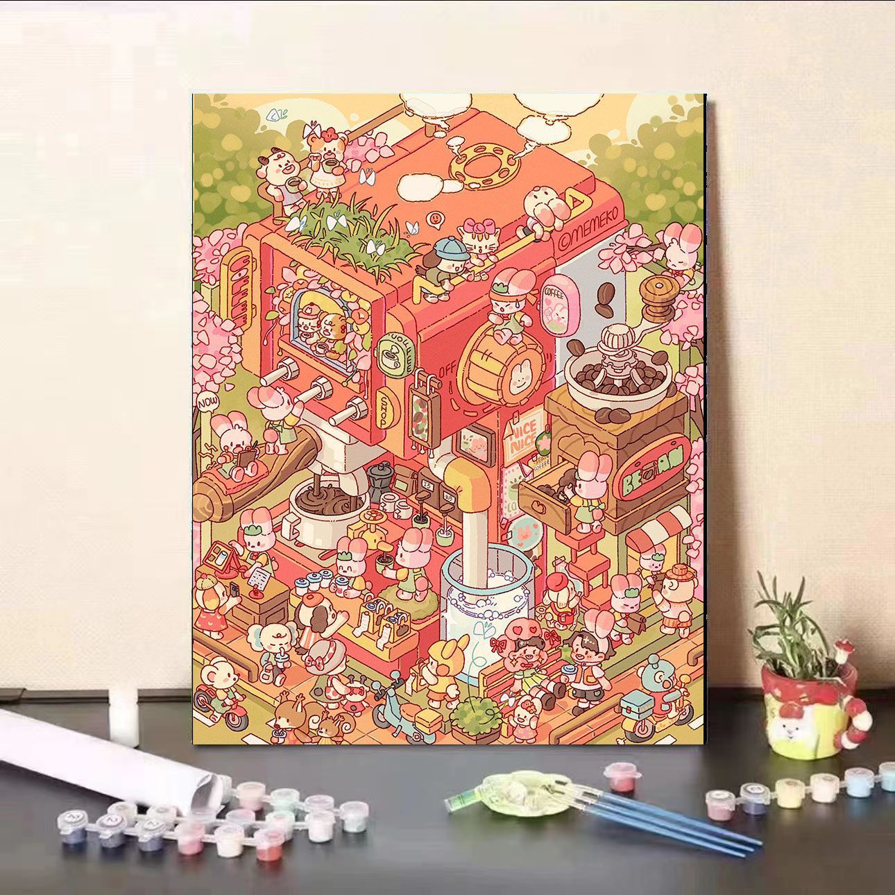 Digital Oil Painting Paint By Numbers Neon Eiffel Tower Acrylic Paint By Numbers Canvas Kids For Sale Home Decor