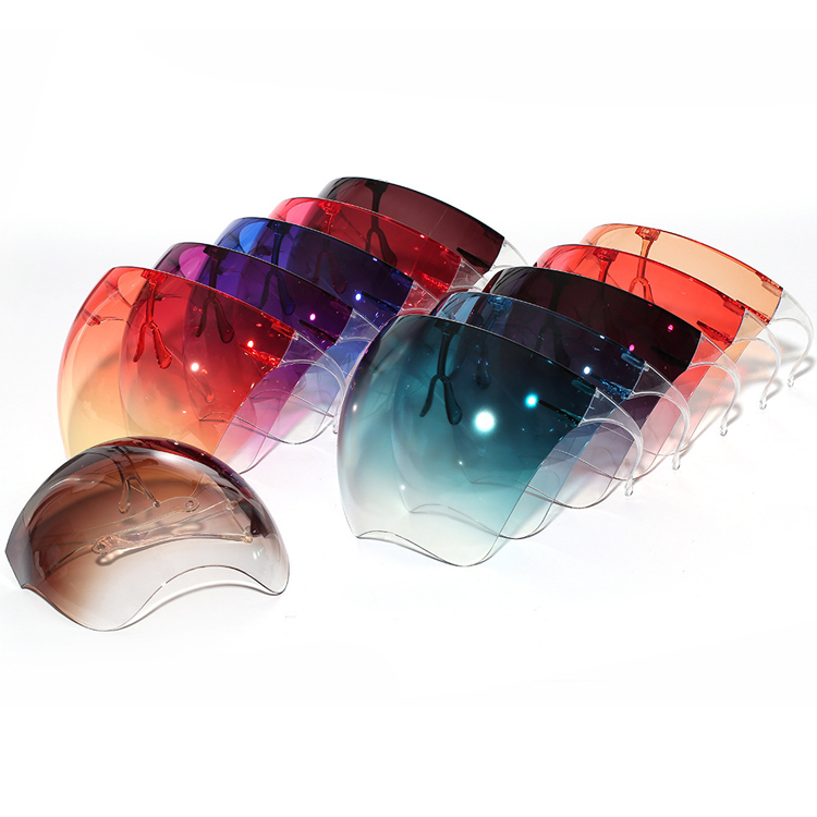 2021 Wholesale Reuseable Comfort Colorful Anti Fog Face Shield Glasses Bubble Face Shield Sunglasses for Adult and Kids