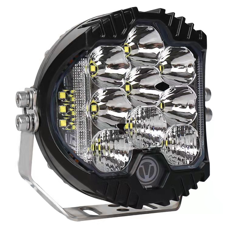 Factory direct supply 5 inch 50W off-road vehicle modified LED three-sided light-emitting work lamp for maintenance