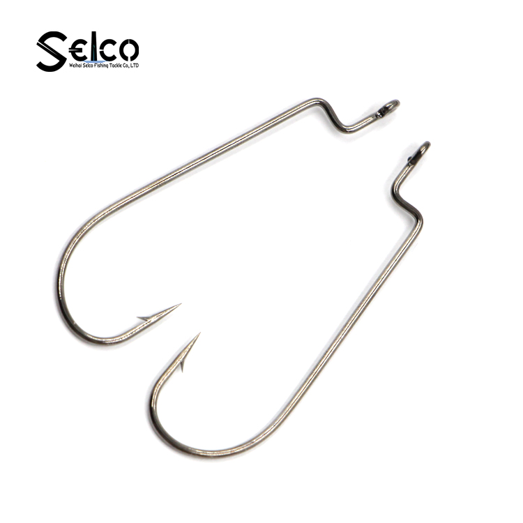 Outdoor Fishing Hooks High Carbon Steel Worm Soft Bait Jig Fish Hooks