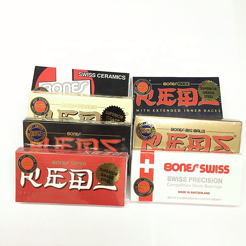 Professional Reds Super Reds Swiss Ceramic Big Balls Ceramic 8x22x7mm 608 RS Single Seal 8 PCS Longboard Skateboard Bearing
