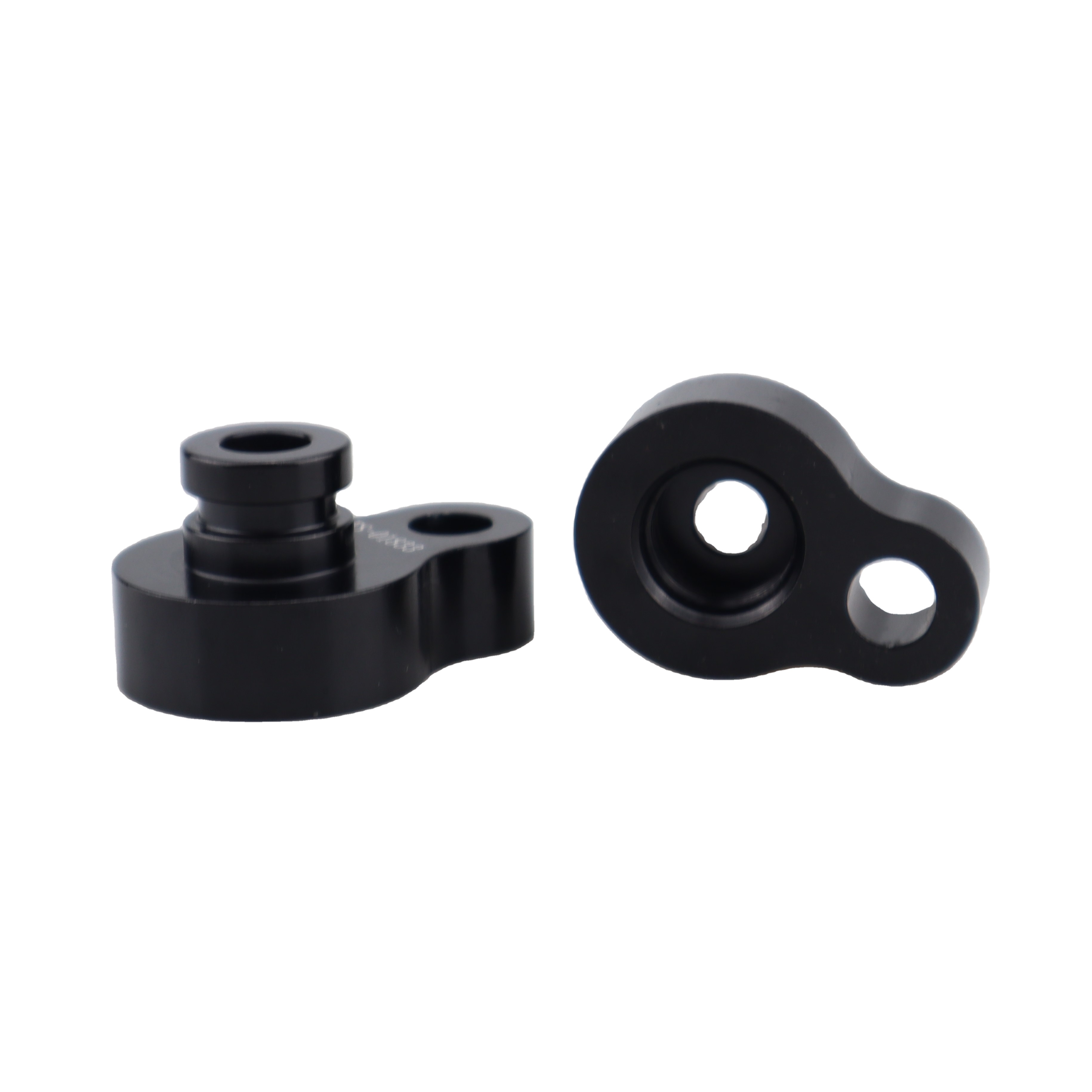 CNC machining parts Black Aluminum male platen boost fitting metal flange bracket for automotive air conditioning